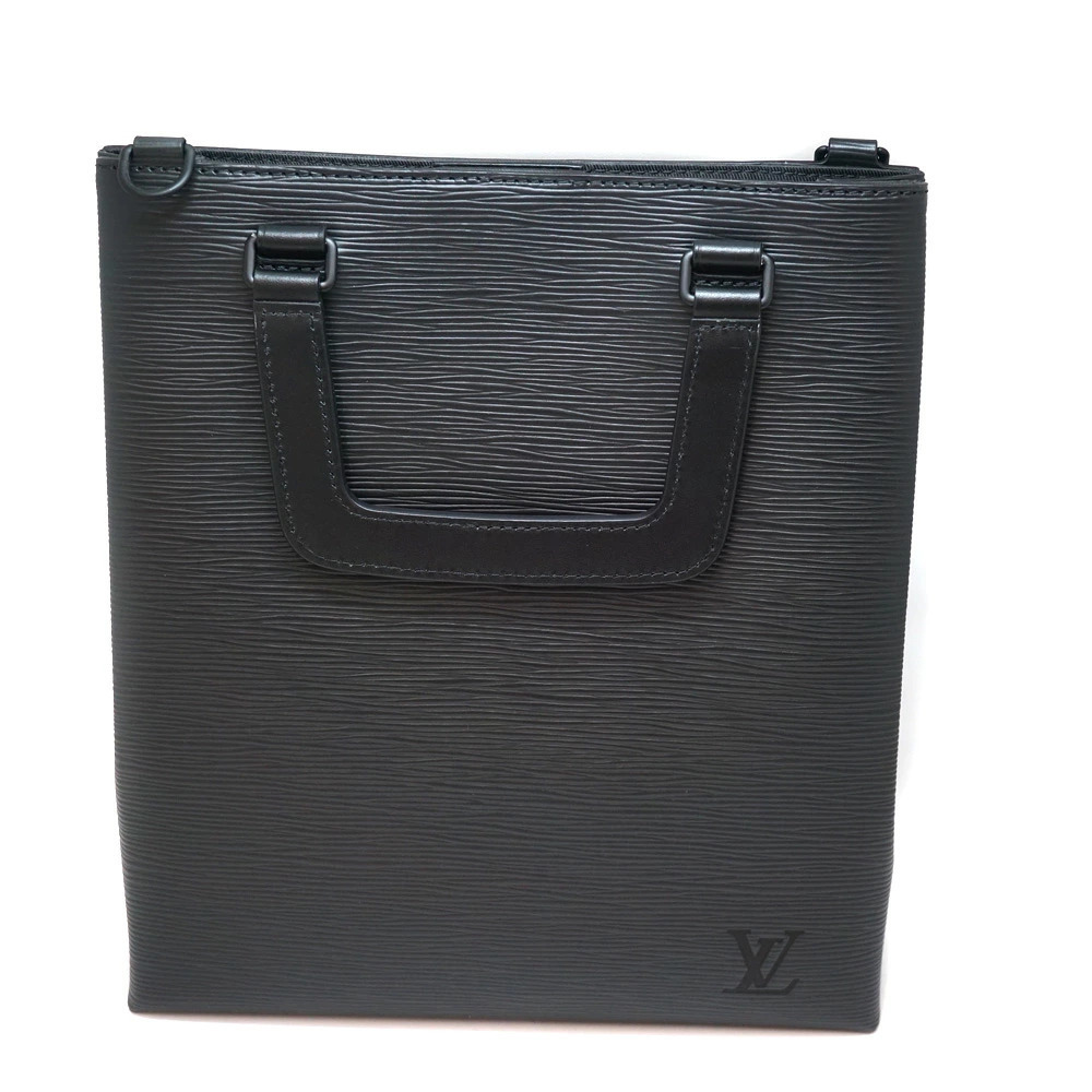 Louis Vuitton Sac Plat Fold Bag Epi Leather Black